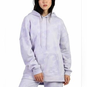 5 For $25✨️Lazy Pants Womens Medium Purple Clouds Hooded Sweater Cotton Hoodie